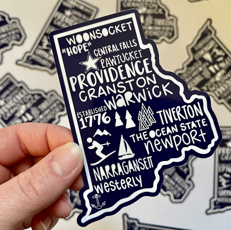 Rhode Island Map Sticker