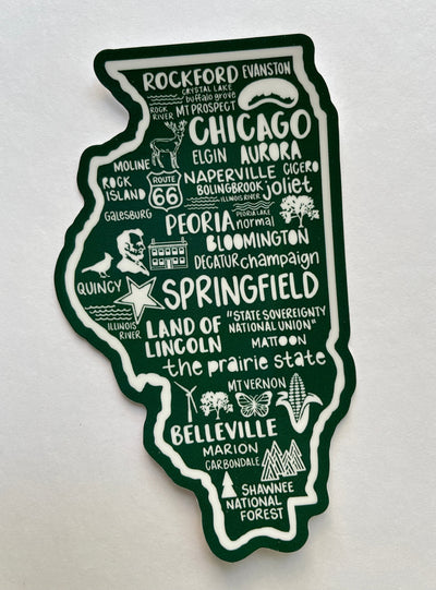 Illinois Map Sticker
