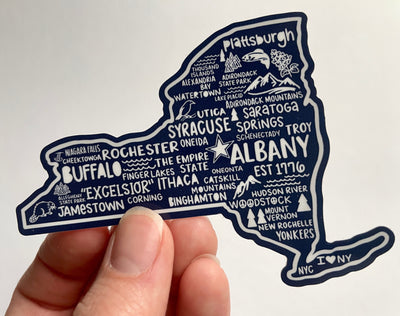 New York Map Sticker
