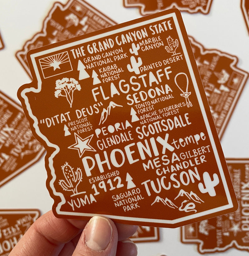 Arizona Map Sticker