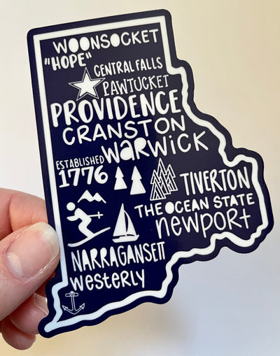 Rhode Island Map Sticker
