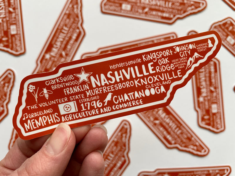 Tennessee Map Sticker