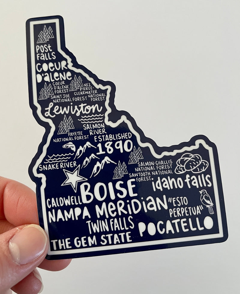 Idaho Map Sticker