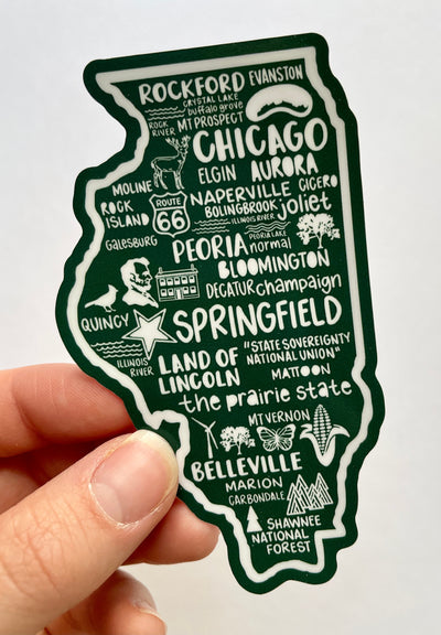 Illinois Map Sticker