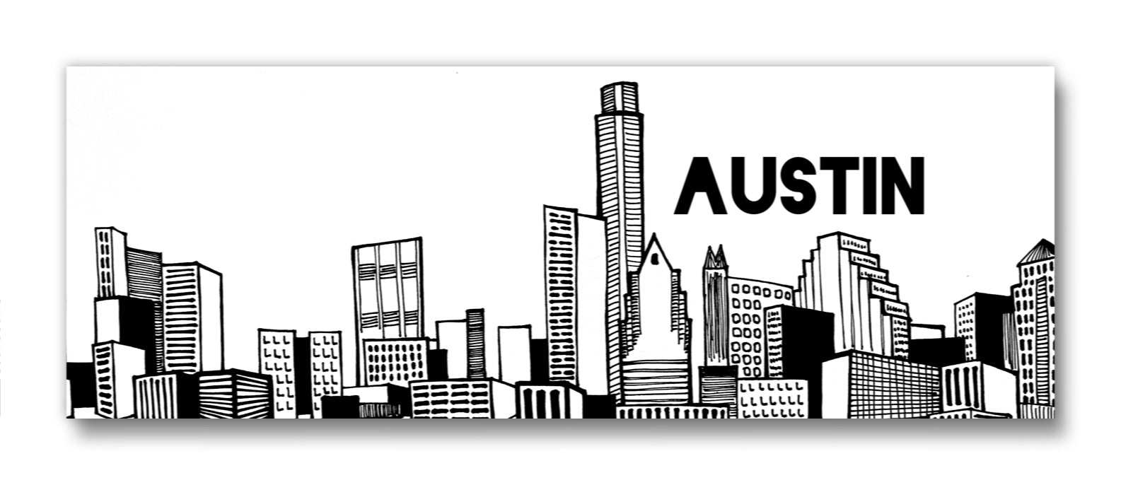 Austin Skyline Magnet – Whereabouts Shop