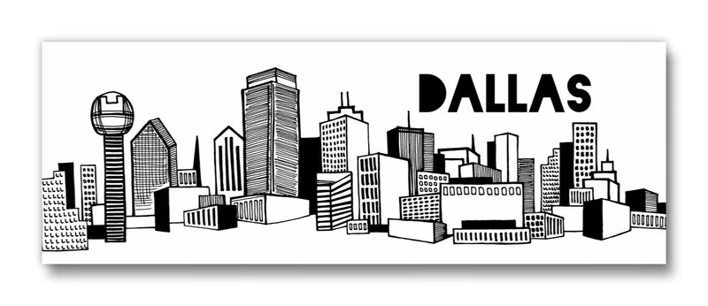 Dallas Skyline Magnet